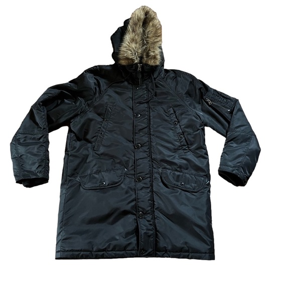 Levi's Other - Levi’s Woodside Fur Lined Hood Utility Parka Jacket Black Men’s Size Large